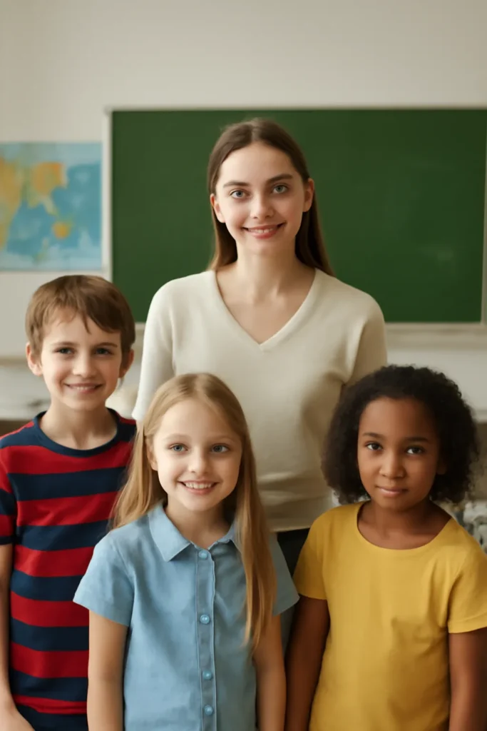 초등학생 교사 얼굴