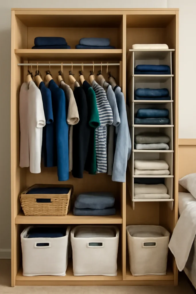 중학생 옷장 수납