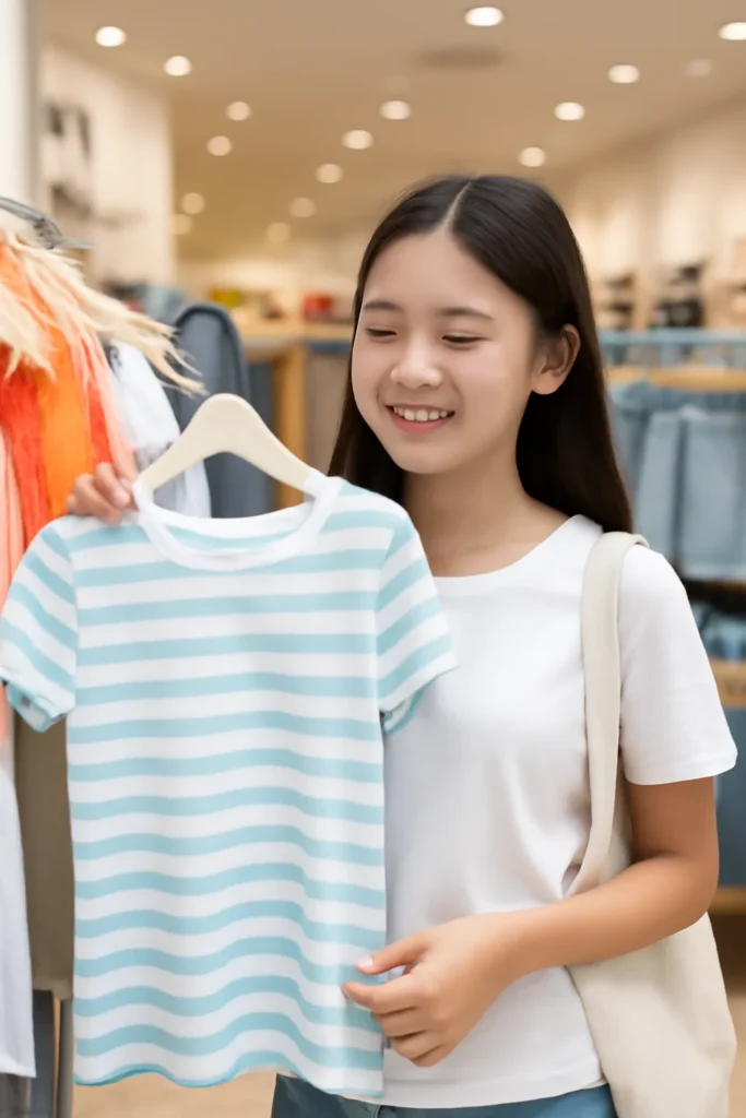 여자 중학생 옷 쇼핑