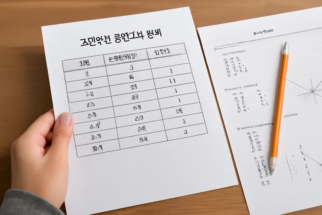 고등학생 중간고사