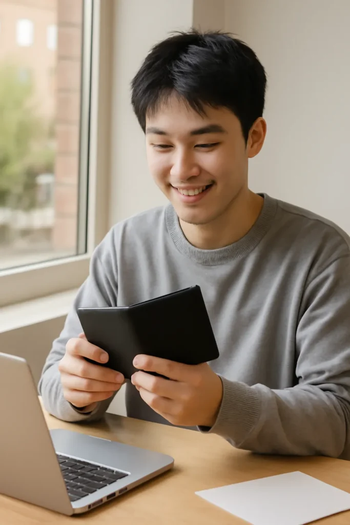 남자 대학생 지갑