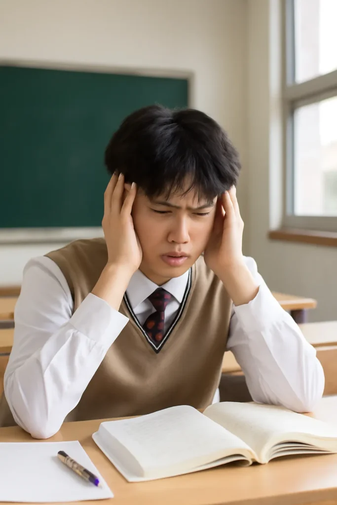 고등학생 머리아픔