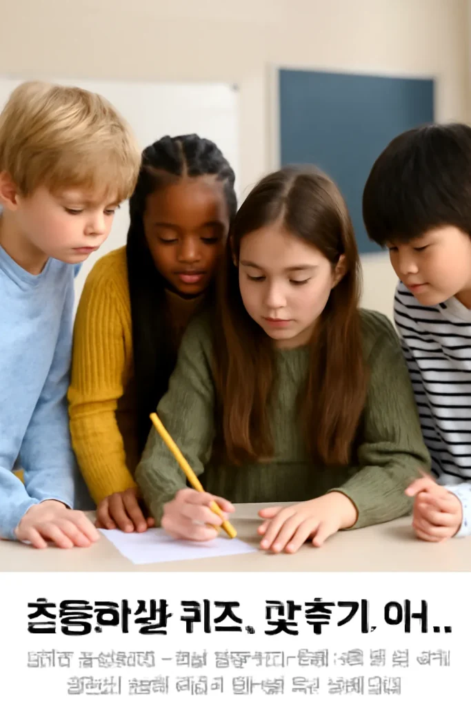 초등학생 퀴즈 맞추기