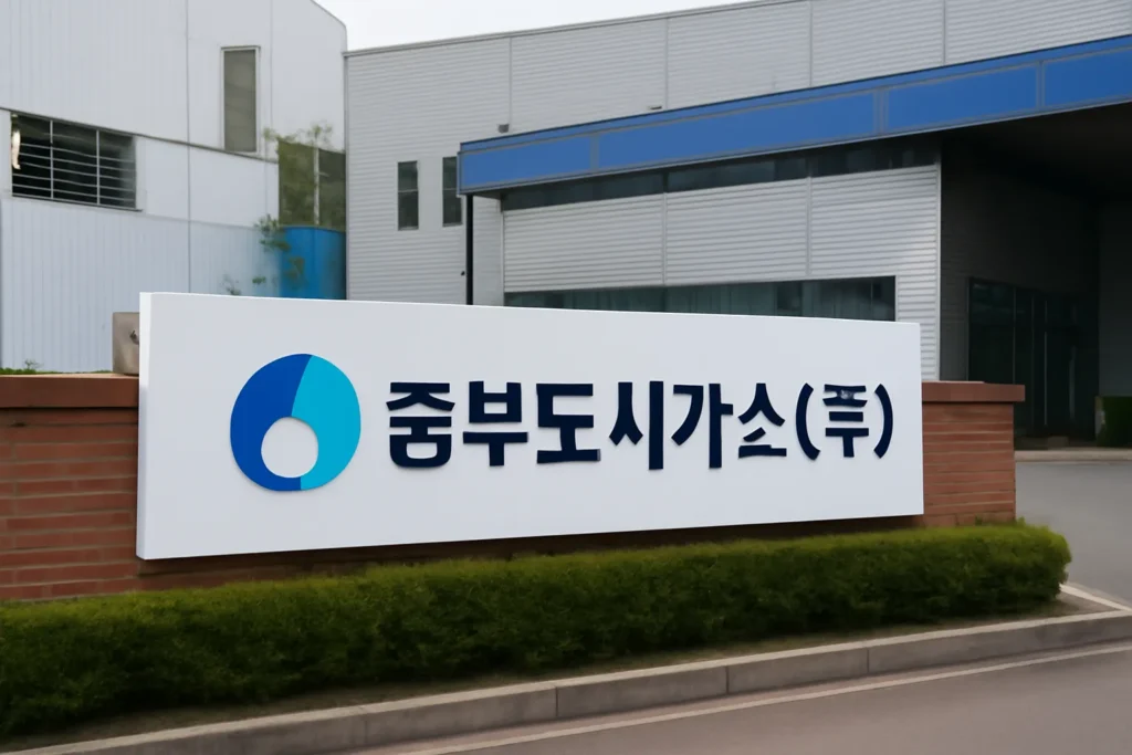 중부도시가스 홈페이지