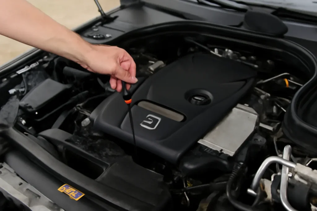 엔진오일량 확인