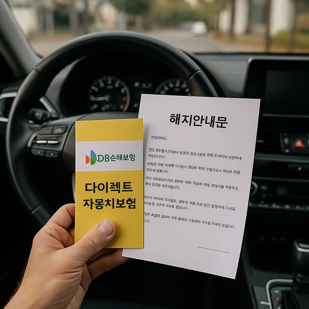 db 다이렉트 자동차보험 해지