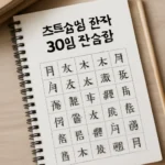 초등학생 30일 한자 연습장