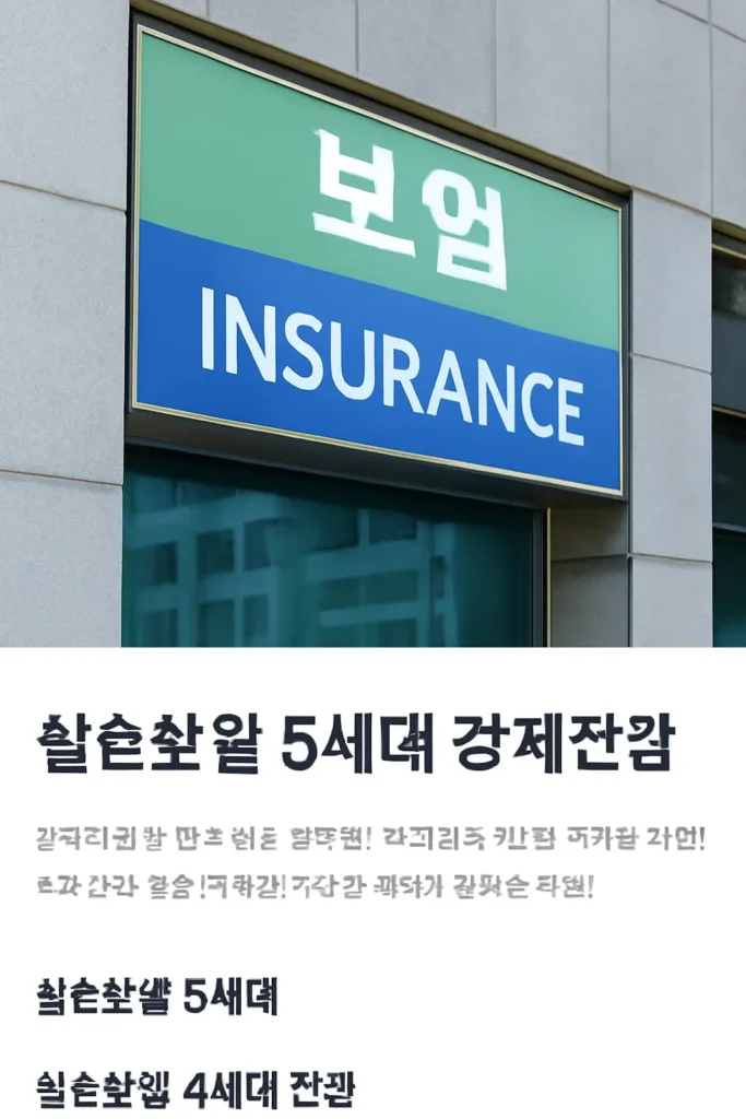 실손보험 5세대 강제전환