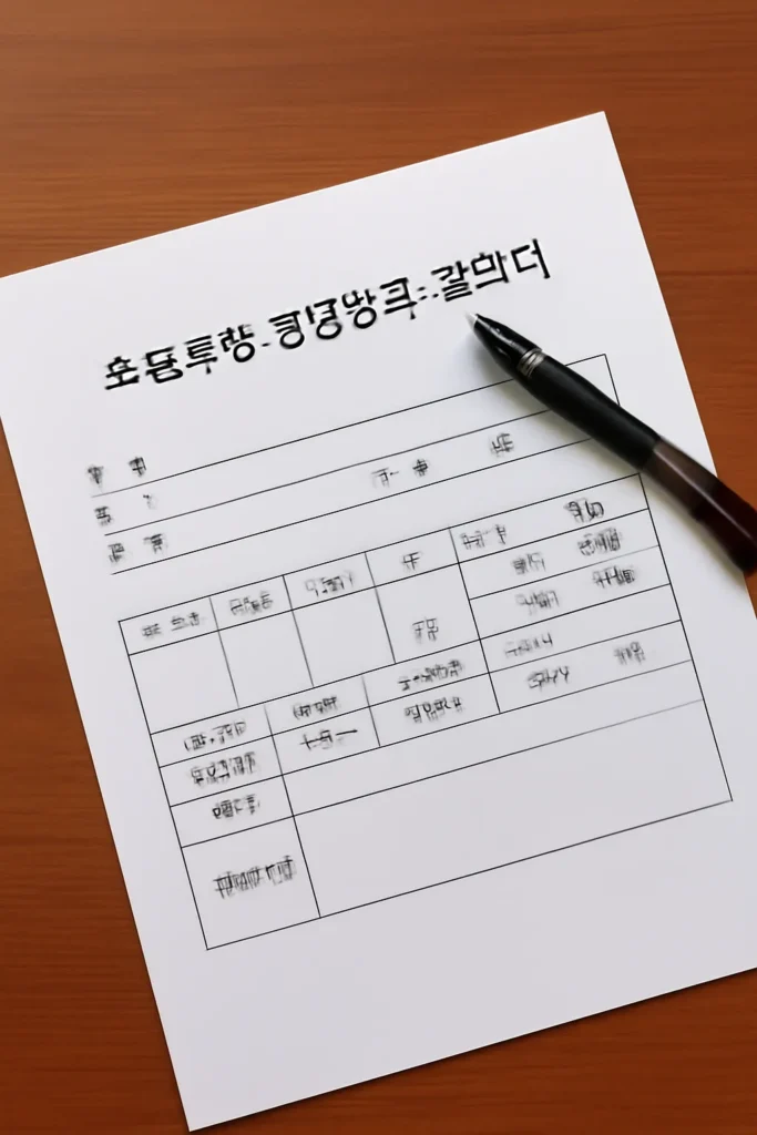 초등학생 건강검진 결과지