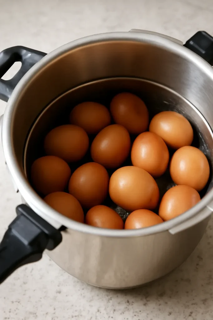 압력솥 계란 굽기