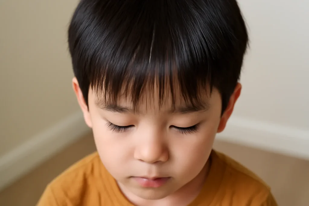 초등학생 흰머리 한가닥