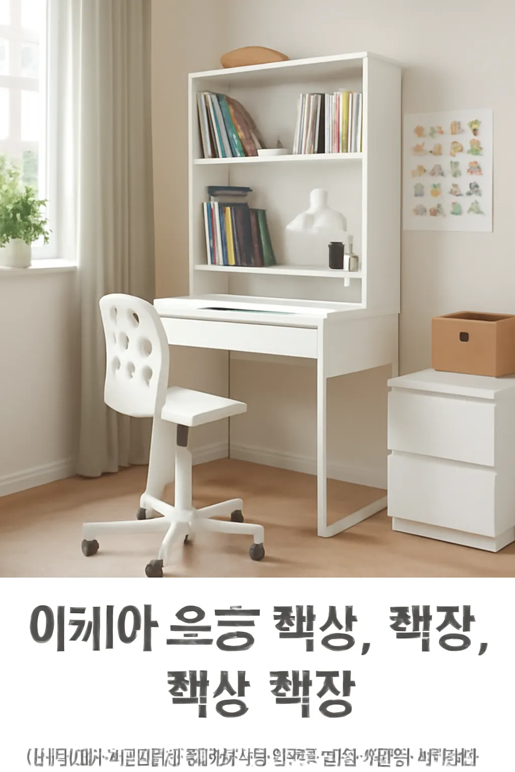 이케아 초등학생 책상 책장