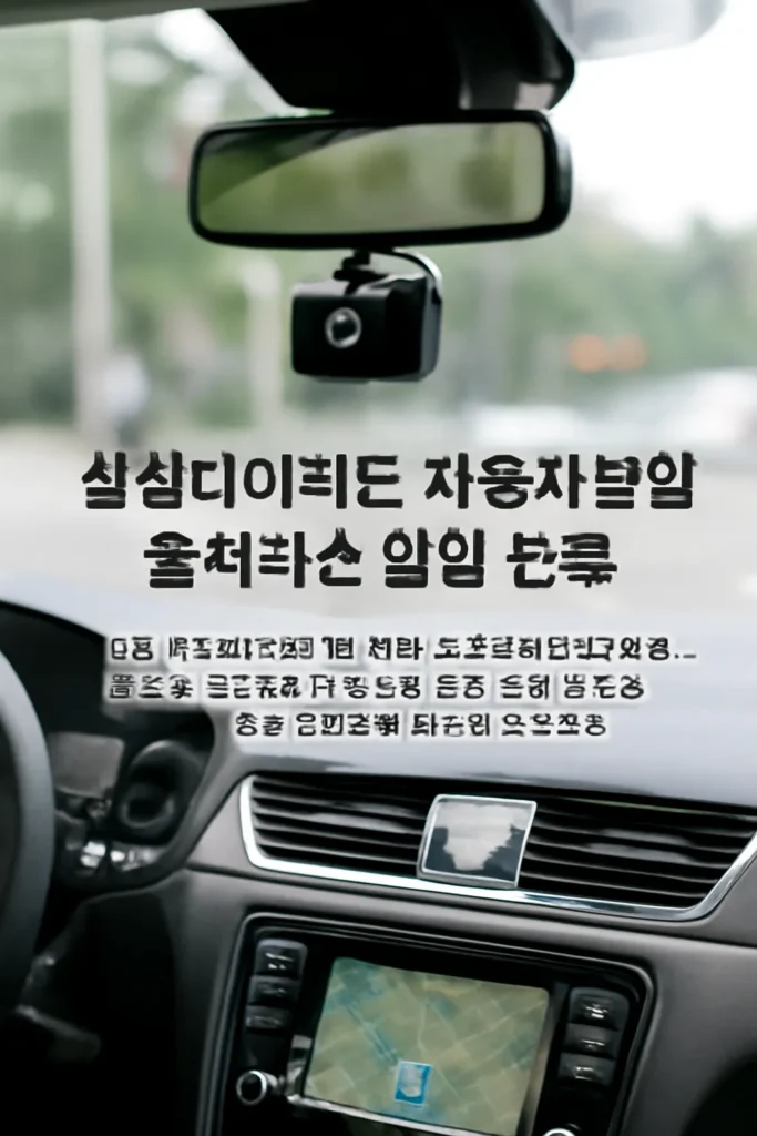 삼성 다이렉트 자동차보험 블랙박스 할인 등록