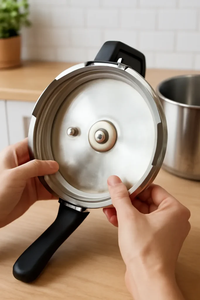 압력솥 패킹 끼우기