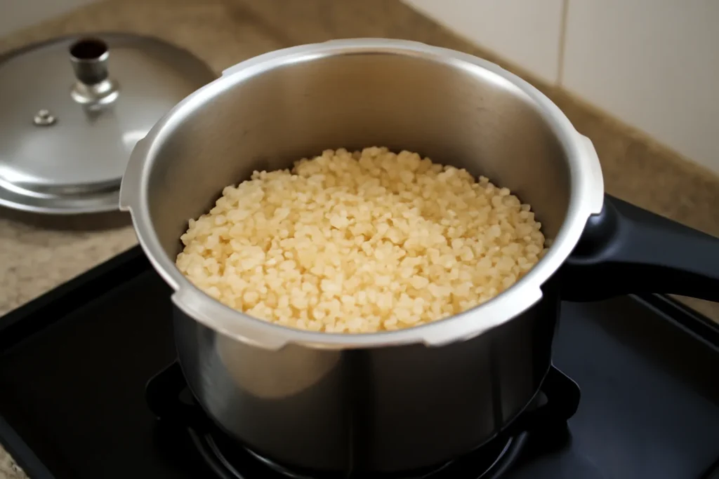 압력솥 현미밥 짓기