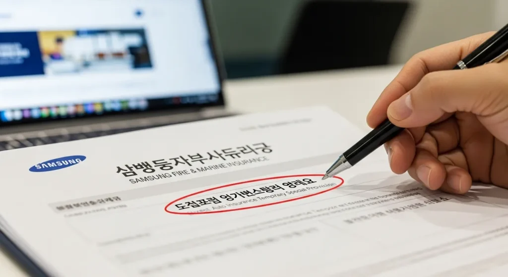 삼성화재 다이렉트 자동차보험 임시운전자 특약