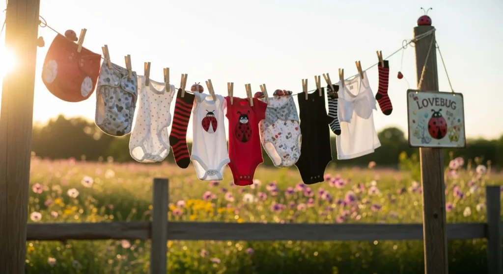 러브버그 빨래 널기