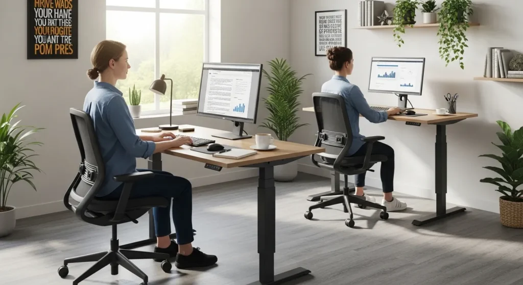 허리 통증 책상 장단점