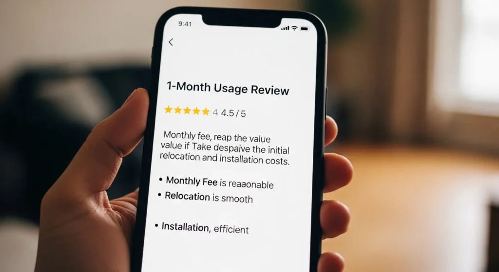 월요금 이전설치 비용 1달 사용 후기