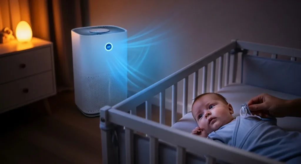 수면 방해 아기방 공기청정기